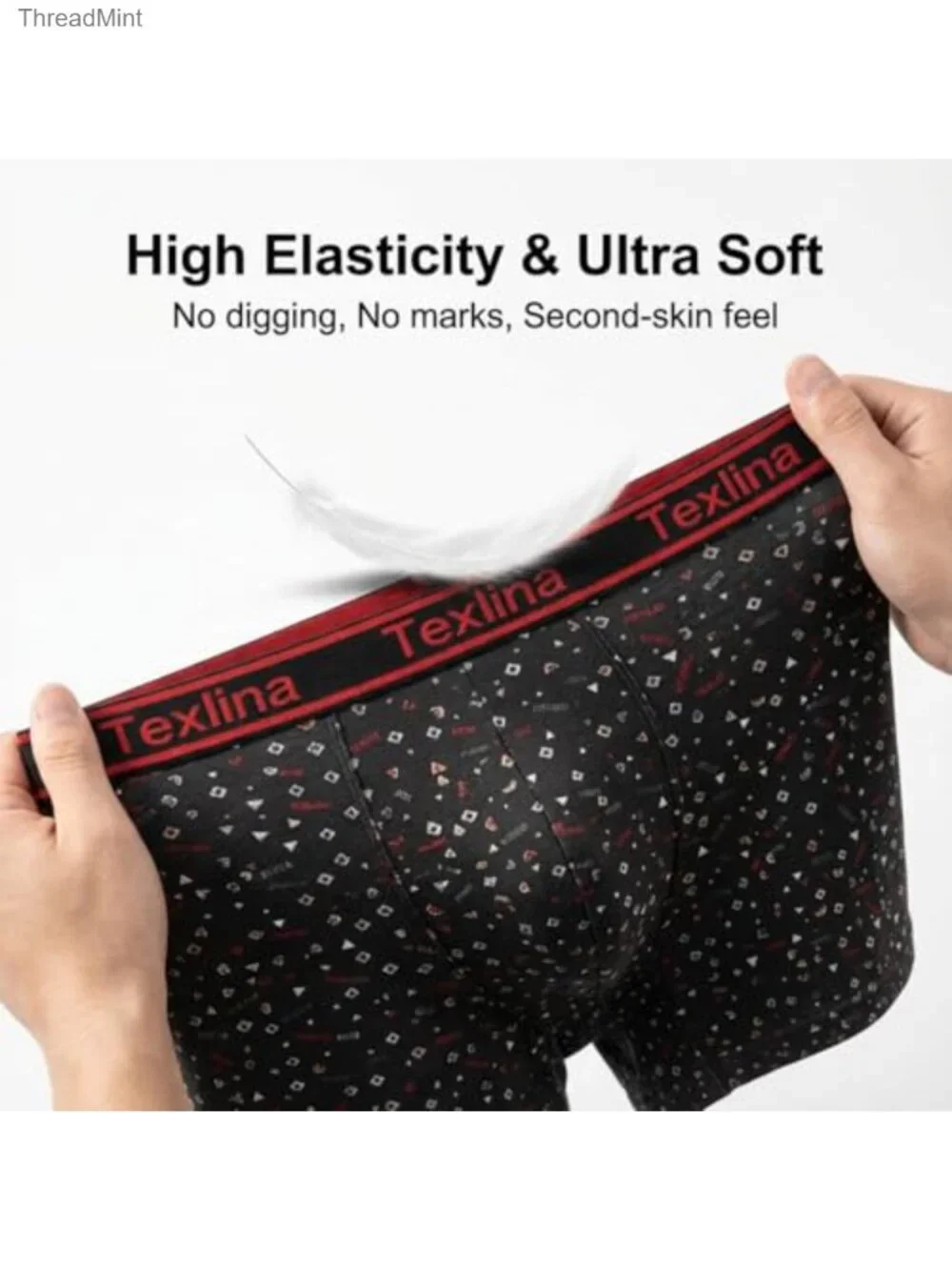 Men's Boxer Briefs Viscose Stretch No Ride Up 6 Pack Underwear